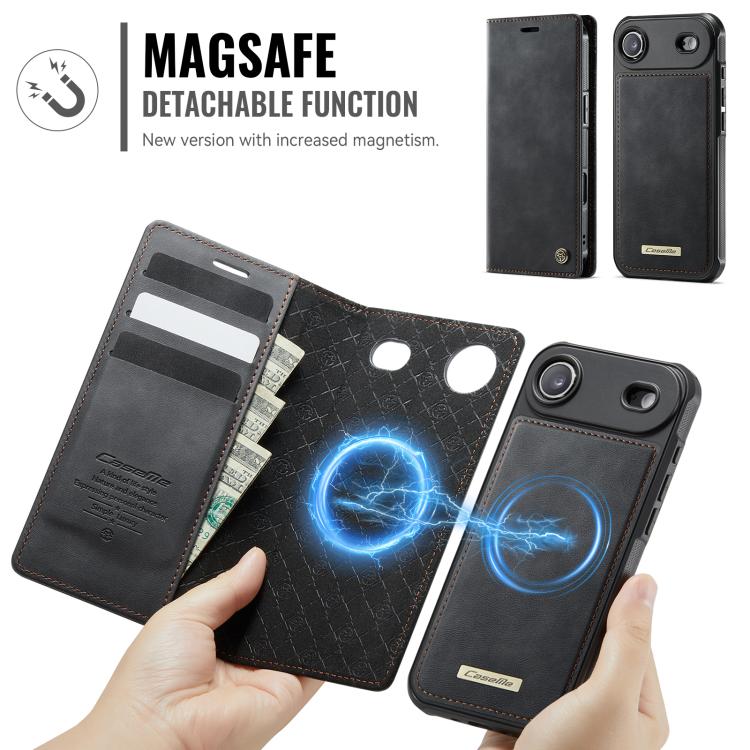 For iPhone Air CaseMe C49 MagSafe RFID Blocking Detachable Wallet Leather Phone Case(Black) - iPhone Air Cases by CaseMe | Online Shopping UK | buy2fix