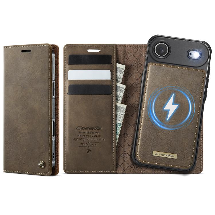 For iPhone Air CaseMe C49 MagSafe RFID Blocking Detachable Wallet Leather Phone Case(Coffee) - iPhone Air Cases by CaseMe | Online Shopping UK | buy2fix