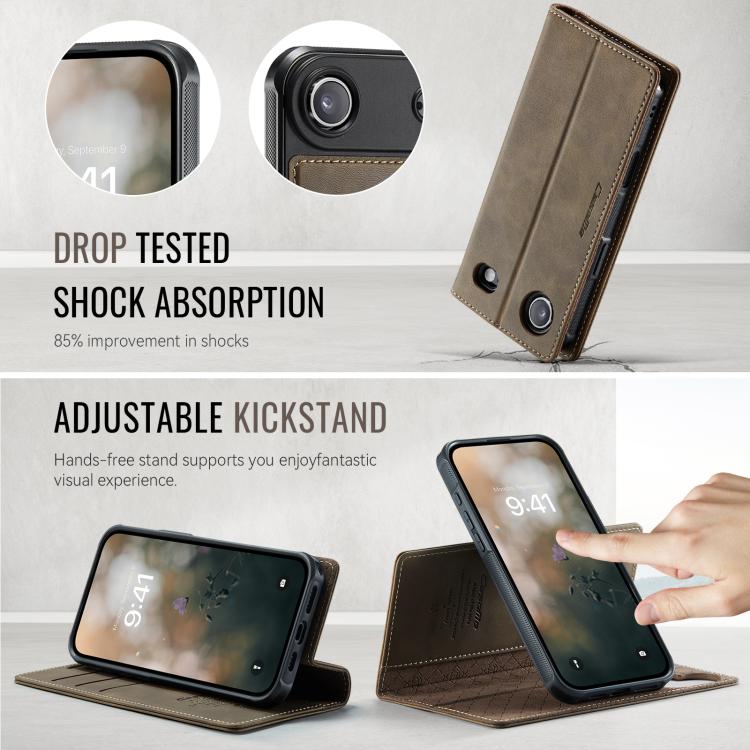 For iPhone Air CaseMe C49 MagSafe RFID Blocking Detachable Wallet Leather Phone Case(Coffee) - iPhone Air Cases by CaseMe | Online Shopping UK | buy2fix
