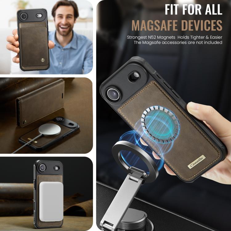 For iPhone Air CaseMe C49 MagSafe RFID Blocking Detachable Wallet Leather Phone Case(Coffee) - iPhone Air Cases by CaseMe | Online Shopping UK | buy2fix
