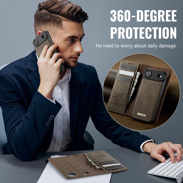 For iPhone Air CaseMe C49 MagSafe RFID Blocking Detachable Wallet Leather Phone Case(Coffee) - iPhone Air Cases by CaseMe | Online Shopping UK | buy2fix