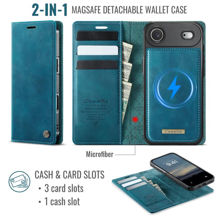 For iPhone Air CaseMe C49 MagSafe RFID Blocking Detachable Wallet Leather Phone Case(Green) - iPhone Air Cases by CaseMe | Online Shopping UK | buy2fix