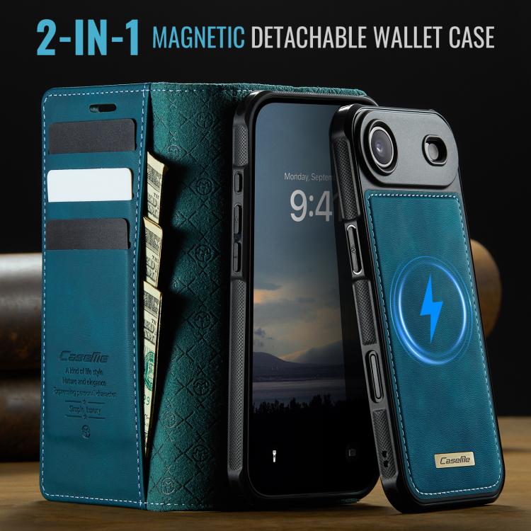 For iPhone Air CaseMe C49 MagSafe RFID Blocking Detachable Wallet Leather Phone Case(Green) - iPhone Air Cases by CaseMe | Online Shopping UK | buy2fix