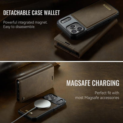 For iPhone 17 Pro CaseMe C49 MagSafe RFID Blocking Detachable Wallet Leather Phone Case(Coffee) - iPhone 17 Pro Cases by CaseMe | Online Shopping UK | buy2fix