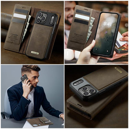 For iPhone 17 Pro CaseMe C49 MagSafe RFID Blocking Detachable Wallet Leather Phone Case(Coffee) - iPhone 17 Pro Cases by CaseMe | Online Shopping UK | buy2fix