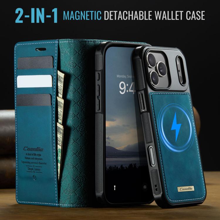 For iPhone 17 Pro CaseMe C49 MagSafe RFID Blocking Detachable Wallet Leather Phone Case(Green) - iPhone 17 Pro Cases by CaseMe | Online Shopping UK | buy2fix