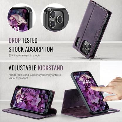 For iPhone 17 Pro CaseMe C49 MagSafe RFID Blocking Detachable Wallet Leather Phone Case(Purple) - iPhone 17 Pro Cases by CaseMe | Online Shopping UK | buy2fix