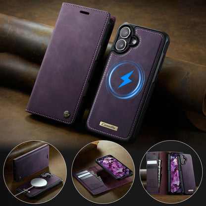 For iPhone 17 CaseMe C49 MagSafe RFID Blocking Detachable Wallet Leather Phone Case(Purple) - iPhone 17 Cases by CaseMe | Online Shopping UK | buy2fix