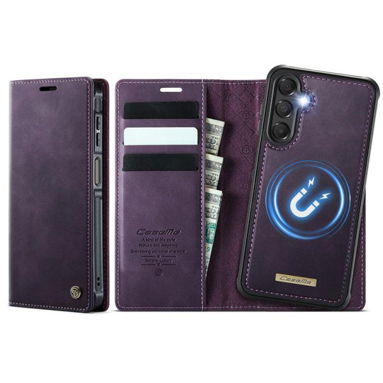 For Samsung Galaxy A16 5G CaseMe C49 Magnetic RFID Blocking Detachable Wallet Leather Phone Case(Purple)