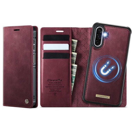 For Samsung Galaxy A17 CaseMe C49 Magnetic RFID Blocking Detachable Wallet Leather Phone Case(Red)