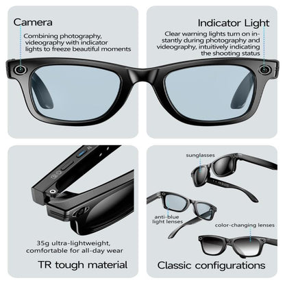 W610 Smart Glasses, Support AI Photo Recognition / AI Smart Translation / Bluetooth Call(White) - Smart Glasses by buy2fix | Online Shopping UK | buy2fix