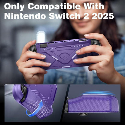 For Nintendo Switch 2 Game Console Mecha Style TPU Protective Case(Purple) - Cases by buy2fix | Online Shopping UK | buy2fix
