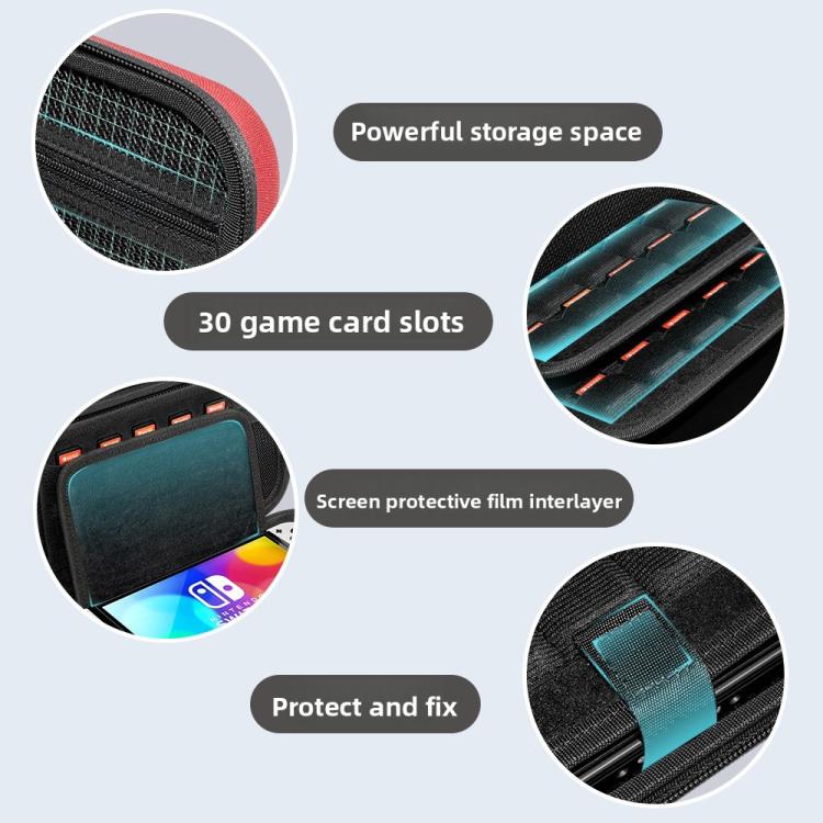 For Nintendo Switch 2 Portable Game Console Hard Case Storage Protective Bag(Black Red Gradient) - Bags by buy2fix | Online Shopping UK | buy2fix