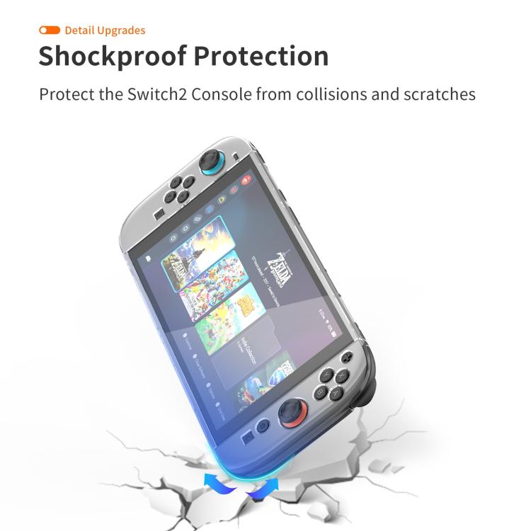 For Nintendo Switch 2  Game Console Split Full Cover Transparent PC Protective Case - Cases by buy2fix | Online Shopping UK | buy2fix