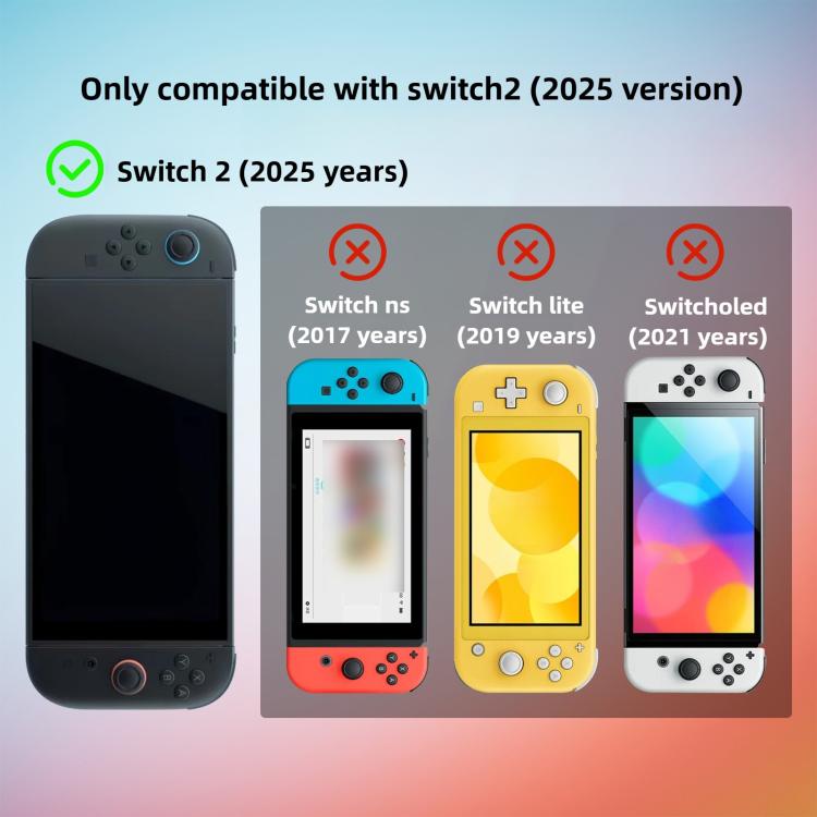 For Nintendo Switch 2 Game Consoles Transparent TPU Protective Case(Translucent White Glitter) - Cases by buy2fix | Online Shopping UK | buy2fix