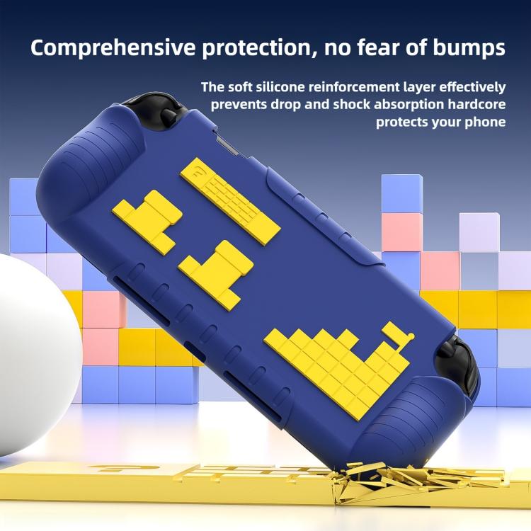 For Nintendo Switch 2 Game Console Anti-Slip And Anti-Drop Liquid Silicone Protective Case(Blue Yellow) - Cases by buy2fix | Online Shopping UK | buy2fix