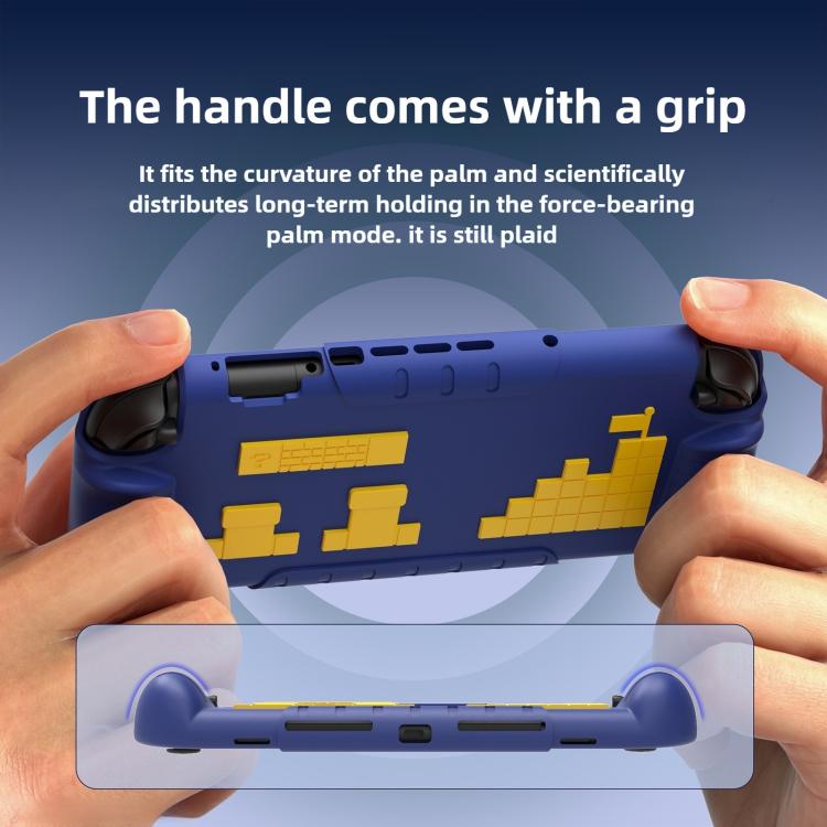 For Nintendo Switch 2 Game Console Anti-Slip And Anti-Drop Liquid Silicone Protective Case(Blue Yellow) - Cases by buy2fix | Online Shopping UK | buy2fix