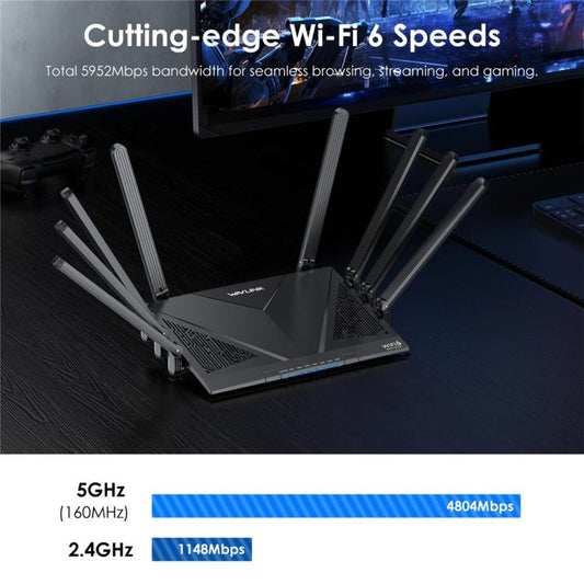WAVLINK WN536AX6 For Gaming High Speed Dual Band MESH AP Repeater AX6000 WiFi 6 Router, Plug:UK Plug - Wireless Routers by WAVLINK | Online Shopping UK | buy2fix