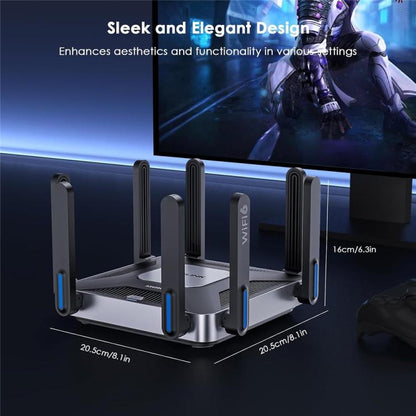WAVLINK WN592AX6 2.5G Multi Gig Port Quad Core CPU AX6000 Dual Band WiFi 6 Router, Plug:UK Plug - Wireless Routers by WAVLINK | Online Shopping UK | buy2fix
