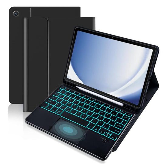 For Samsung Galaxy Tab A8 2021 Touch Bluetooth Colorful Backlit Keyboard Case(Black)