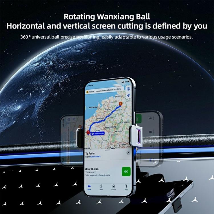 SD23 With Ambient Light Car Navigation Air Vent Phone Holder 15W Wireless Charger(Black) - Wireless Charger Holders by buy2fix | Online Shopping UK | buy2fix