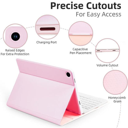 For iPad Pro 11 2024 Backlit Colorful Bluetooth Keyboard Protective Leather Case(Light Purple) - For iPad Pro by buy2fix | Online Shopping UK | buy2fix