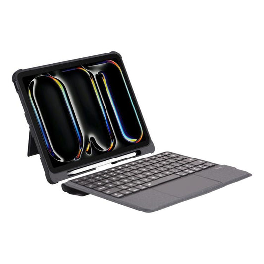 For iPad 10.2 2021 / 2022 Magnetized Separation Of The Wonderful Control Keyboard Four Corners Of The Drop-Proof PU Protective Case - Universal by buy2fix | Online Shopping UK | buy2fix