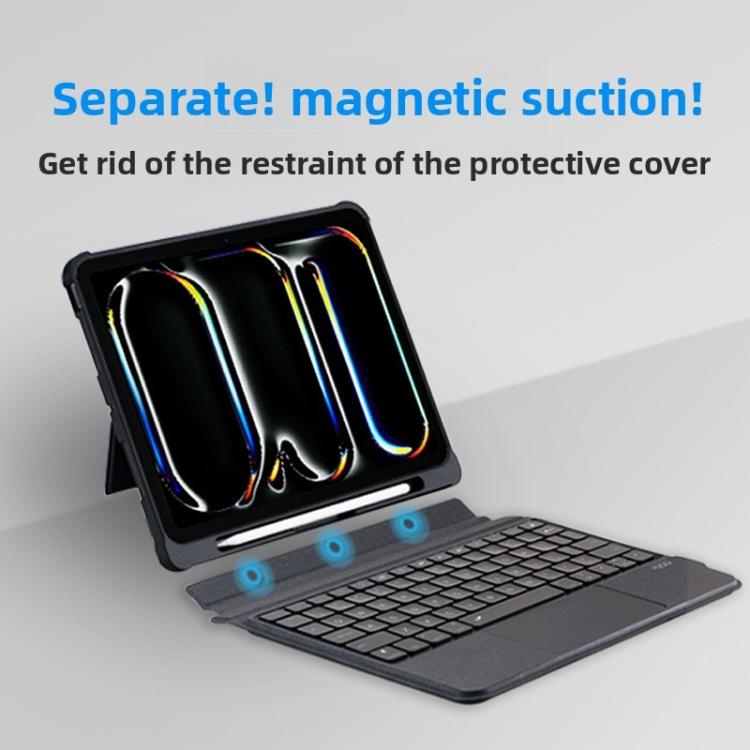 For iPad 10.2 2021 / 2022 Magnetized Separation Of The Wonderful Control Keyboard Four Corners Of The Drop-Proof PU Protective Case - Universal by buy2fix | Online Shopping UK | buy2fix