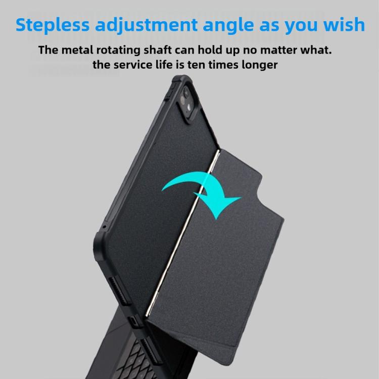 For iPad Air 11 2024 Magnetized Separation Of The Wonderful Control Keyboard Four Corners Of The Drop-Proof PU Protective Case - For iPad Air by buy2fix | Online Shopping UK | buy2fix