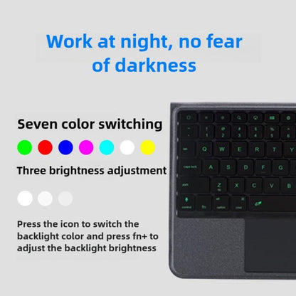 For iPad Air 11 2024 Magnetized Separation Of The Wonderful Control Keyboard Four Corners Of The Drop-Proof PU Protective Case - For iPad Air by buy2fix | Online Shopping UK | buy2fix