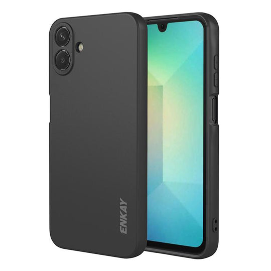For Galaxy A08 / A07 4G ENKAY Liquid Silicone Soft Shockproof Phone Case(Black)