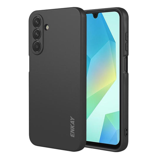 For Galaxy A18 / A17 ENKAY Liquid Silicone Soft Shockproof Phone Case(Black)
