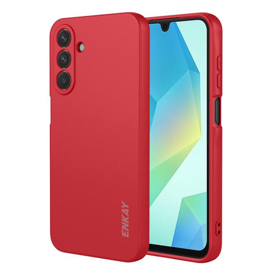 For Galaxy A18 / A17 ENKAY Liquid Silicone Soft Shockproof Phone Case(Red)