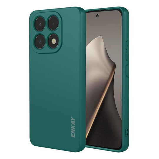 For Xiaomi 15T ENKAY Liquid Silicone Soft Shockproof Phone Case(Dark Green)