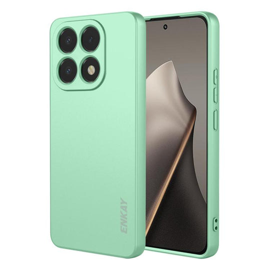 For Xiaomi 15T ENKAY Liquid Silicone Soft Shockproof Phone Case(Light Green)