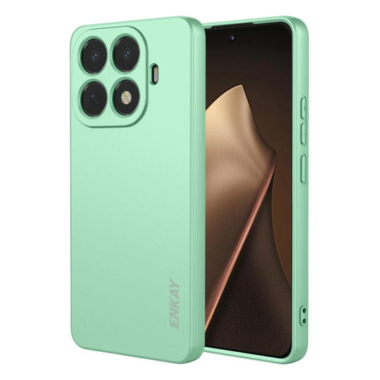 For Xiaomi 15T Pro ENKAY Liquid Silicone Soft Shockproof Phone Case(Light Green)