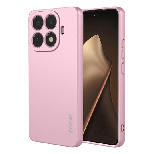 For Xiaomi 15T Pro ENKAY Liquid Silicone Soft Shockproof Phone Case(Pink)