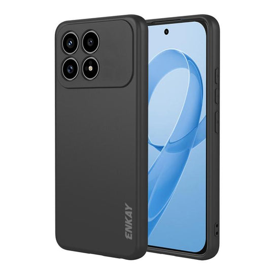 For Xiaomi Poco F8 Pro / Redmi K90 ENKAY Liquid Silicone Soft Shockproof Phone Case(Black)