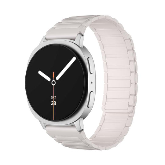 For Galaxy Watch9 / 8 / 8 Classic I-shaped Magnetic Silicone Watch Band(Starlight)