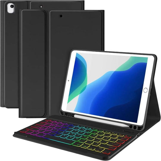 For iPad 2022 Magnetic Bluetooth Color Keyboard Case(Premium Black)