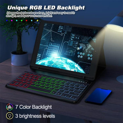 For iPad Pro 11 2024 Magnetic Bluetooth Color Keyboard Case(Dark Night Green) - For iPad Pro by buy2fix | Online Shopping UK | buy2fix