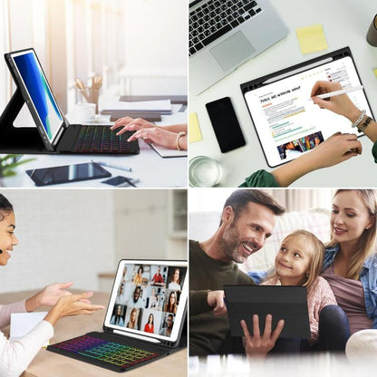 For iPad 2025 Magnetic Bluetooth Color Keyboard Case(Premium Black) - Universal by buy2fix | Online Shopping UK | buy2fix