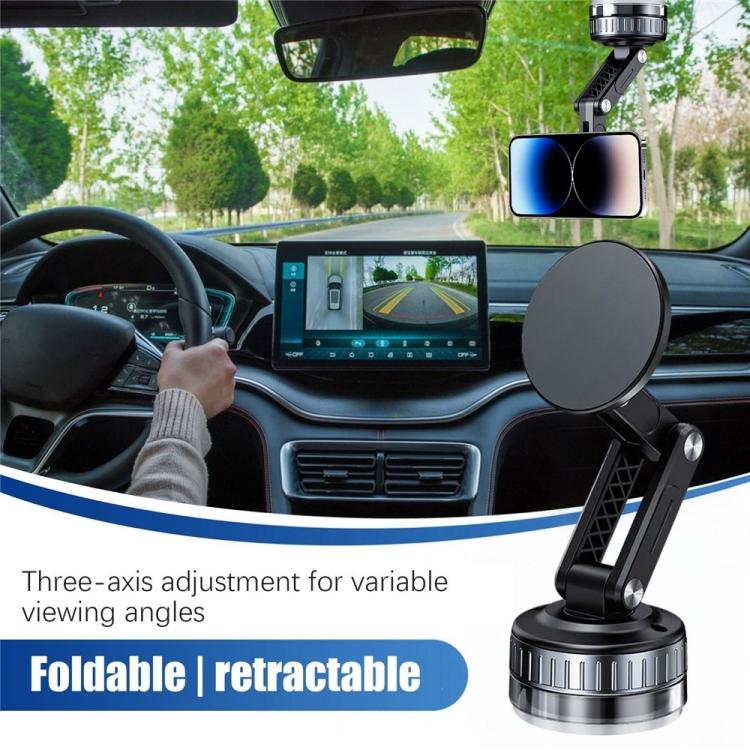 X51 Foldable Magnetic Cellphone Holder Car Dashboard Suction Cup Navigation Phone Holder(Black) - Universal Car Holders by buy2fix | Online Shopping UK | buy2fix