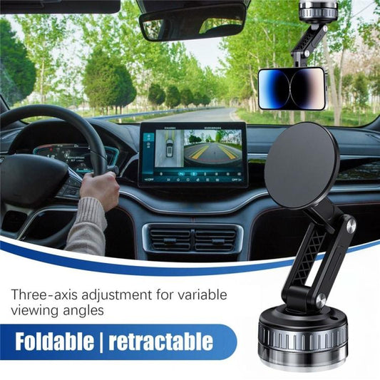 X51 Foldable Magnetic Cellphone Holder Car Dashboard Suction Cup Navigation Phone Holder(Black) - Universal Car Holders by buy2fix | Online Shopping UK | buy2fix