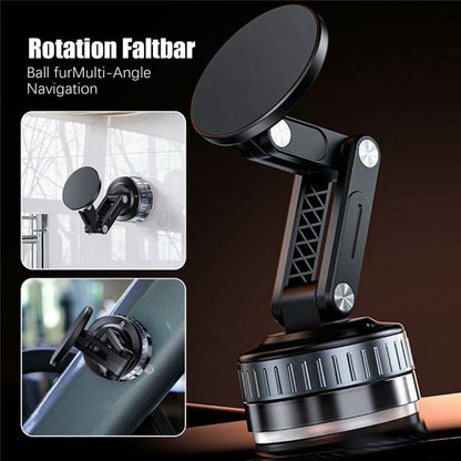 X51 Foldable Magnetic Cellphone Holder Car Dashboard Suction Cup Navigation Phone Holder(Black) - Universal Car Holders by buy2fix | Online Shopping UK | buy2fix