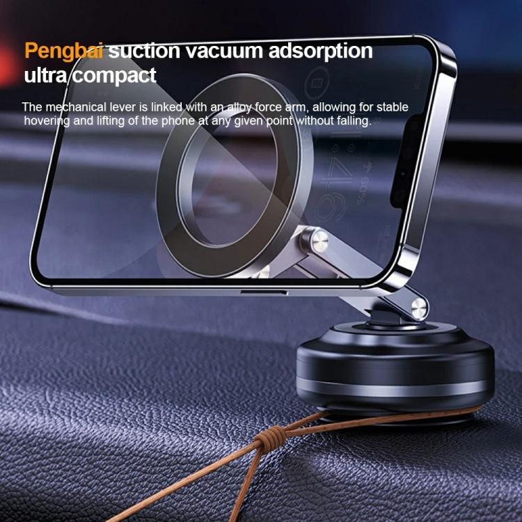X63 Foldable Arm Car Phone Navigation Mount Vacuum Suction Cup Aluminum Alloy Holder(Grey) - Universal Car Holders by buy2fix | Online Shopping UK | buy2fix