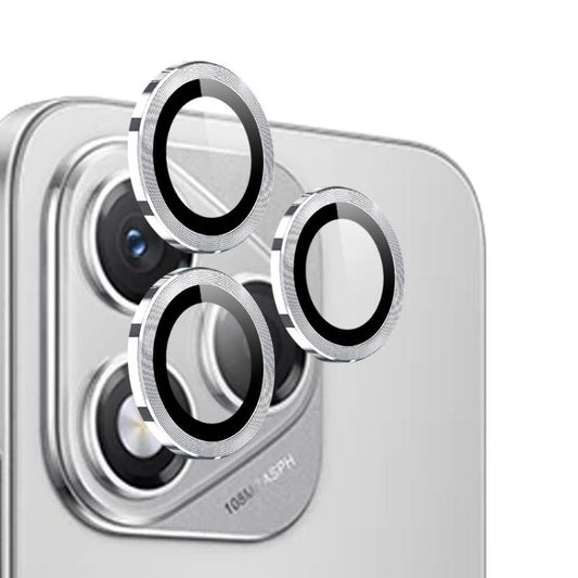For Honor 400 Lite Global NORTHJO Camera Lens Protector CD Metal Ring Tempered Glass Film(Silver) - Honor Tempered Glass by NORTHJO | Online Shopping UK | buy2fix