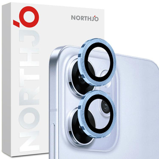 For OPPO Reno14 Pro Global NORTHJO Camera Lens Protector CD Metal Ring Tempered Glass Film(Blue) - OPPO Tempered Glass by NORTHJO | Online Shopping UK | buy2fix