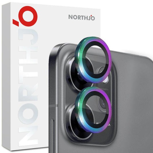 For OPPO Reno14 F 5G NORTHJO Camera Lens Protector CD Metal Ring Tempered Glass Film(Colorful) - Reno14 F Tempered Glass by NORTHJO | Online Shopping UK | buy2fix