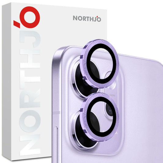 For OPPO Reno14 F 5G NORTHJO Camera Lens Protector CD Metal Ring Tempered Glass Film(Purple) - Reno14 F Tempered Glass by NORTHJO | Online Shopping UK | buy2fix
